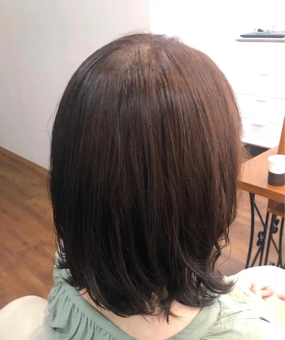 ミディアム カラー grace hair Lan🍋アカネのヘアスタイル