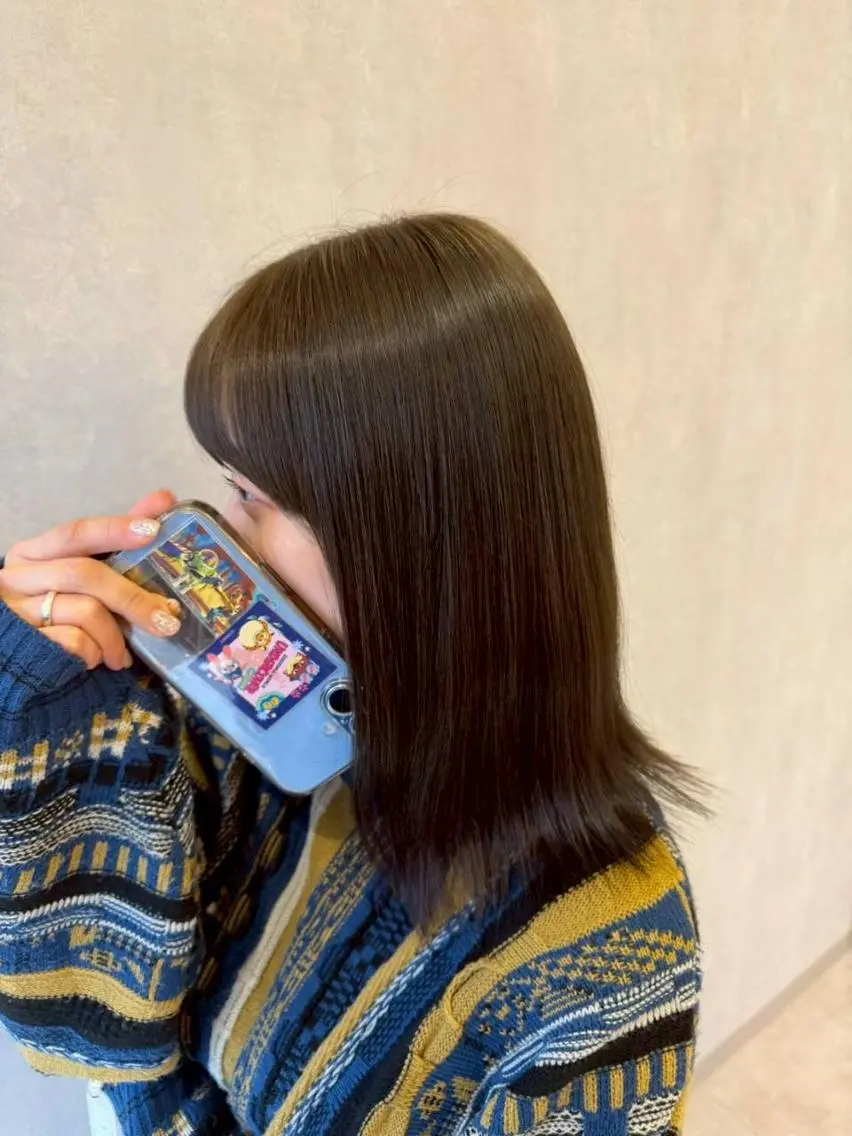 ミディアム 山崎 彩稀のヘアスタイル