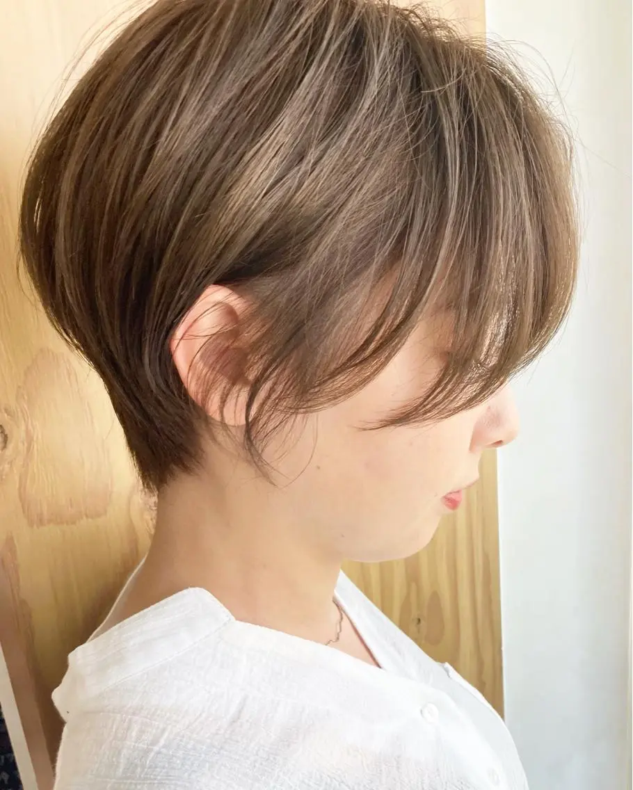 ショート カラー カット ヘアカラー トリートメント Hareru 豊田 修廣のヘアスタイル