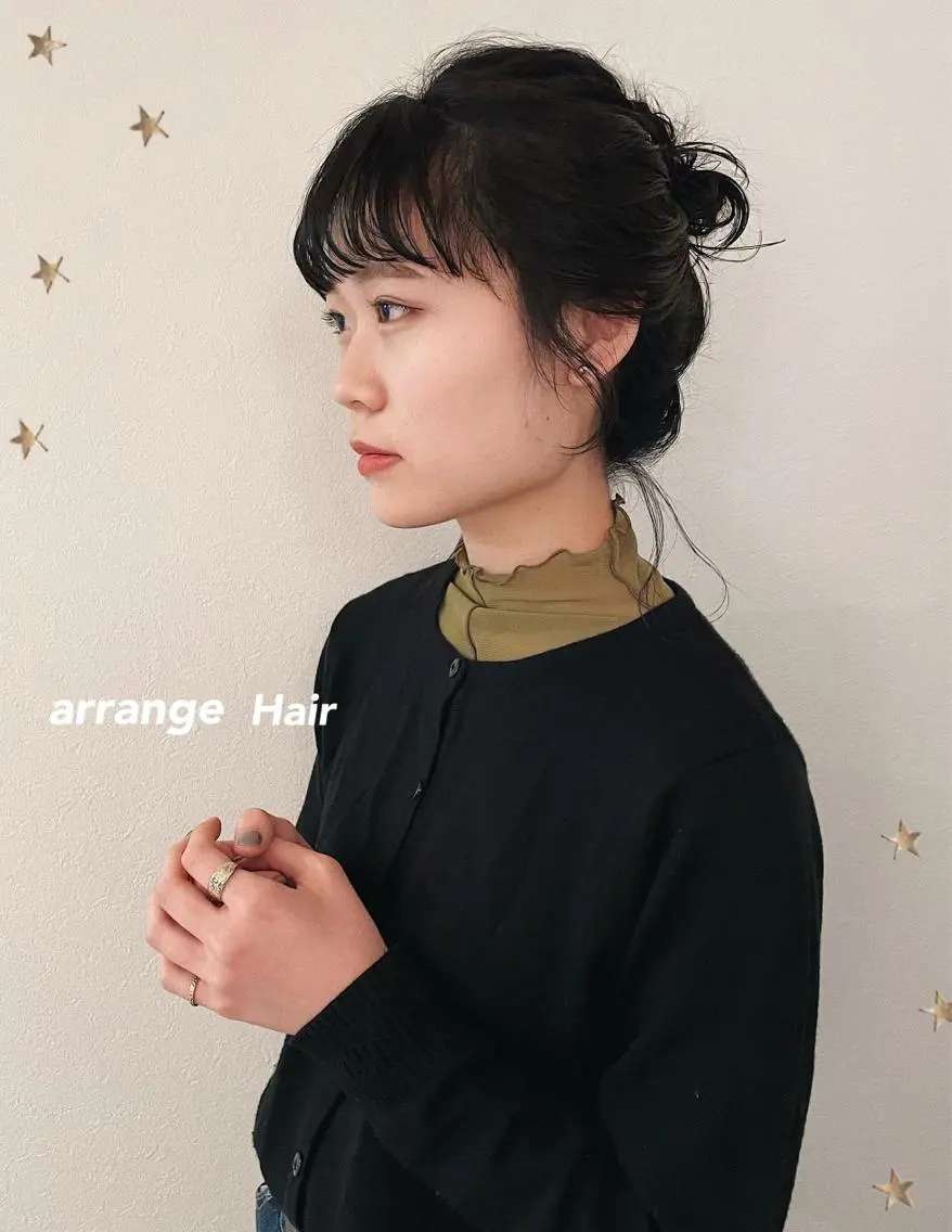 ミディアム ヘアアレンジ ヘアセット 市川 千夏のヘアスタイル