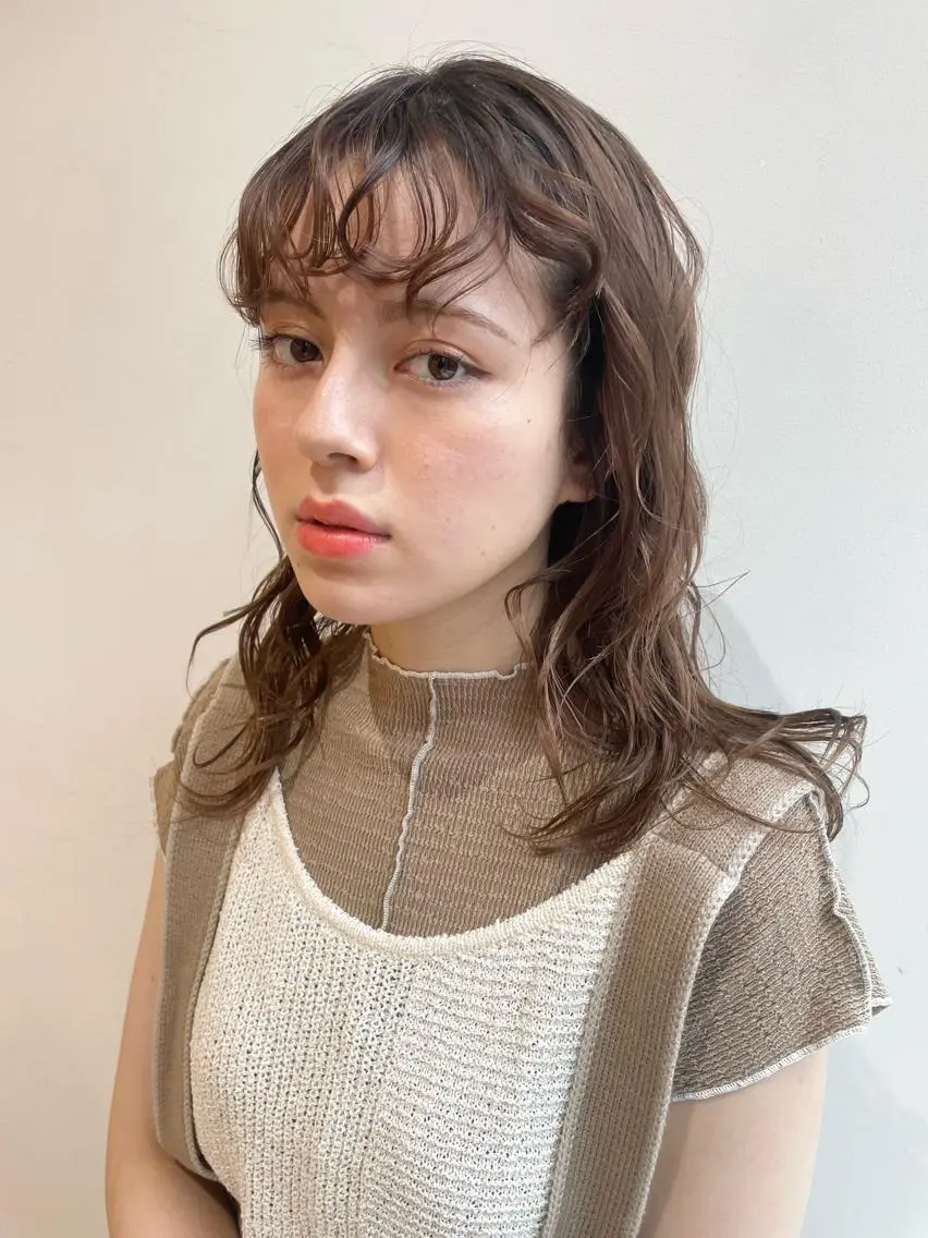 ミディアム カラー ブラウンカラー モカブラウン カット ヘアカラー トリートメント 🦖鶴岡 香純🦖のヘアスタイル