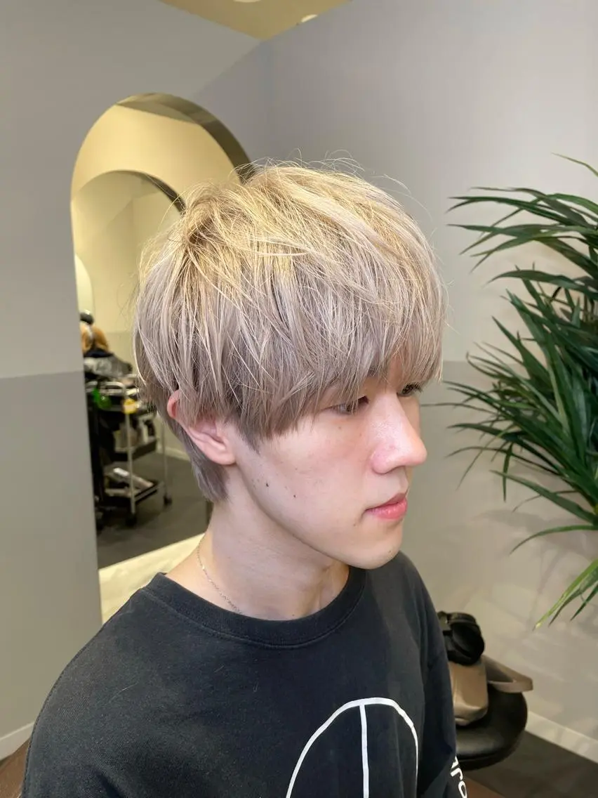 カラー ヘアアレンジ メンズ 🫧新宿 透明感 カラー/サスケ🫧のヘアスタイル