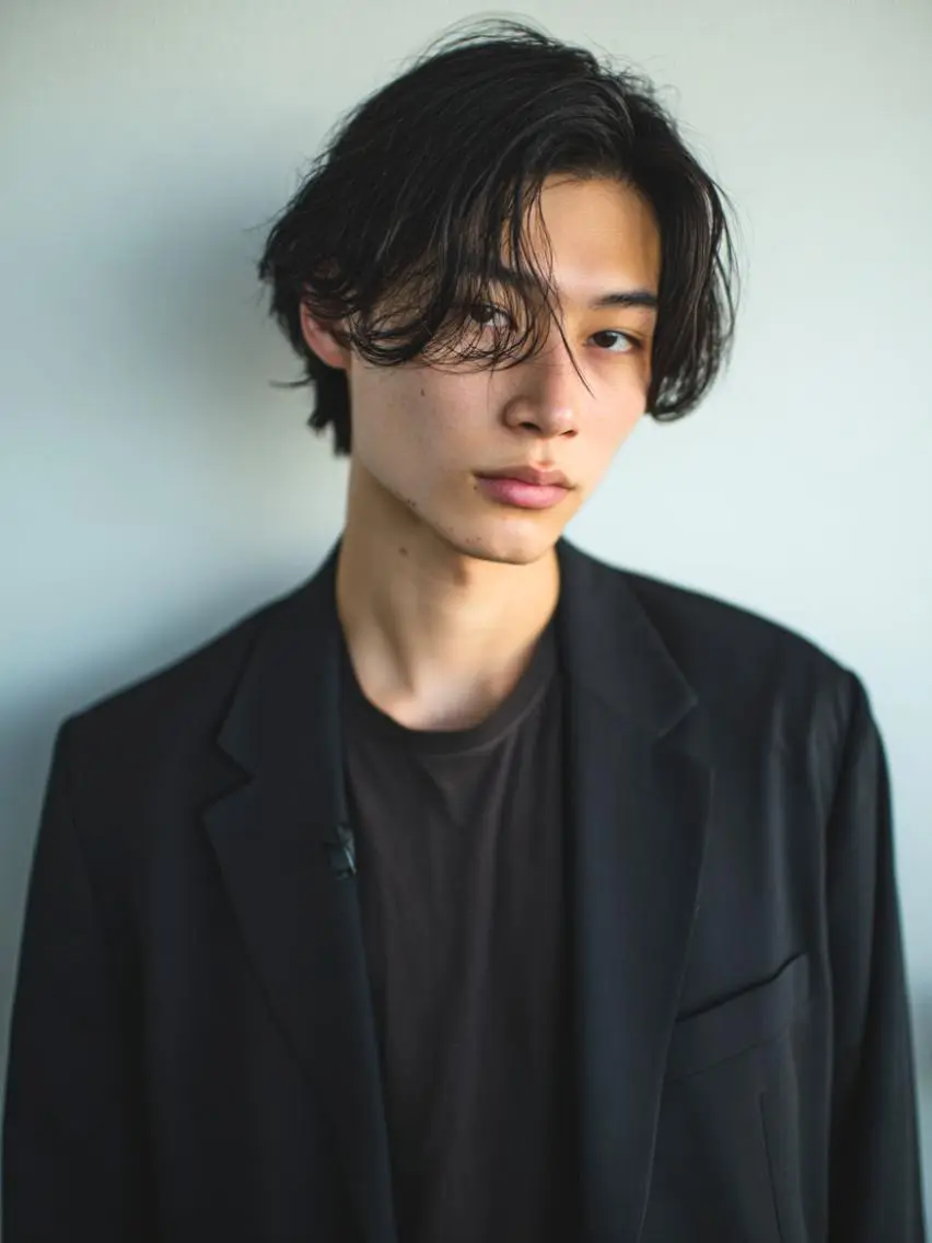 ショート メンズ センターパート カット ブリーチお任せ🫧 tokute高円寺のヘアスタイル