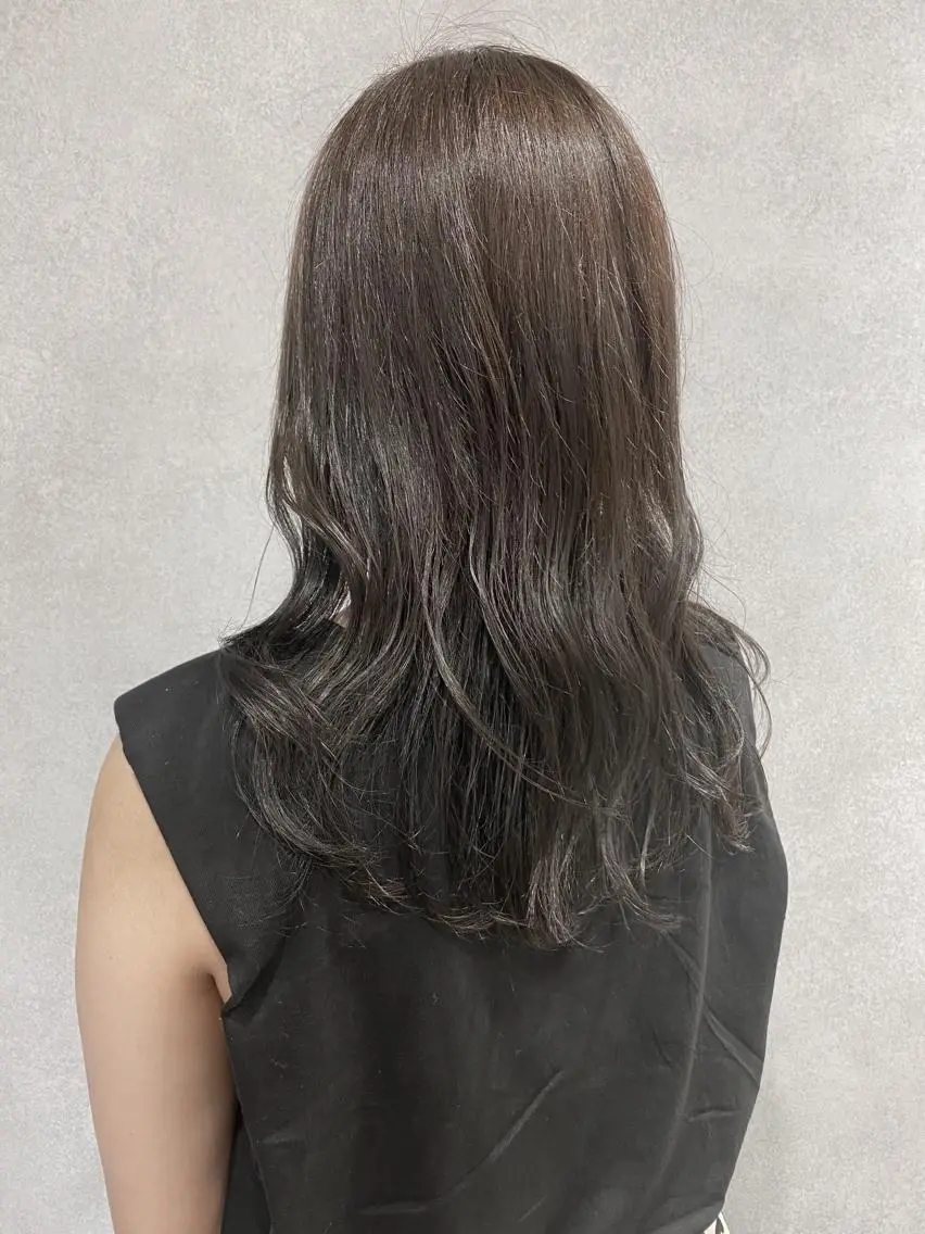 セミロング カラー カット ヘアカラー トリートメント 韓国hair ·͜· watanabeのヘアスタイル