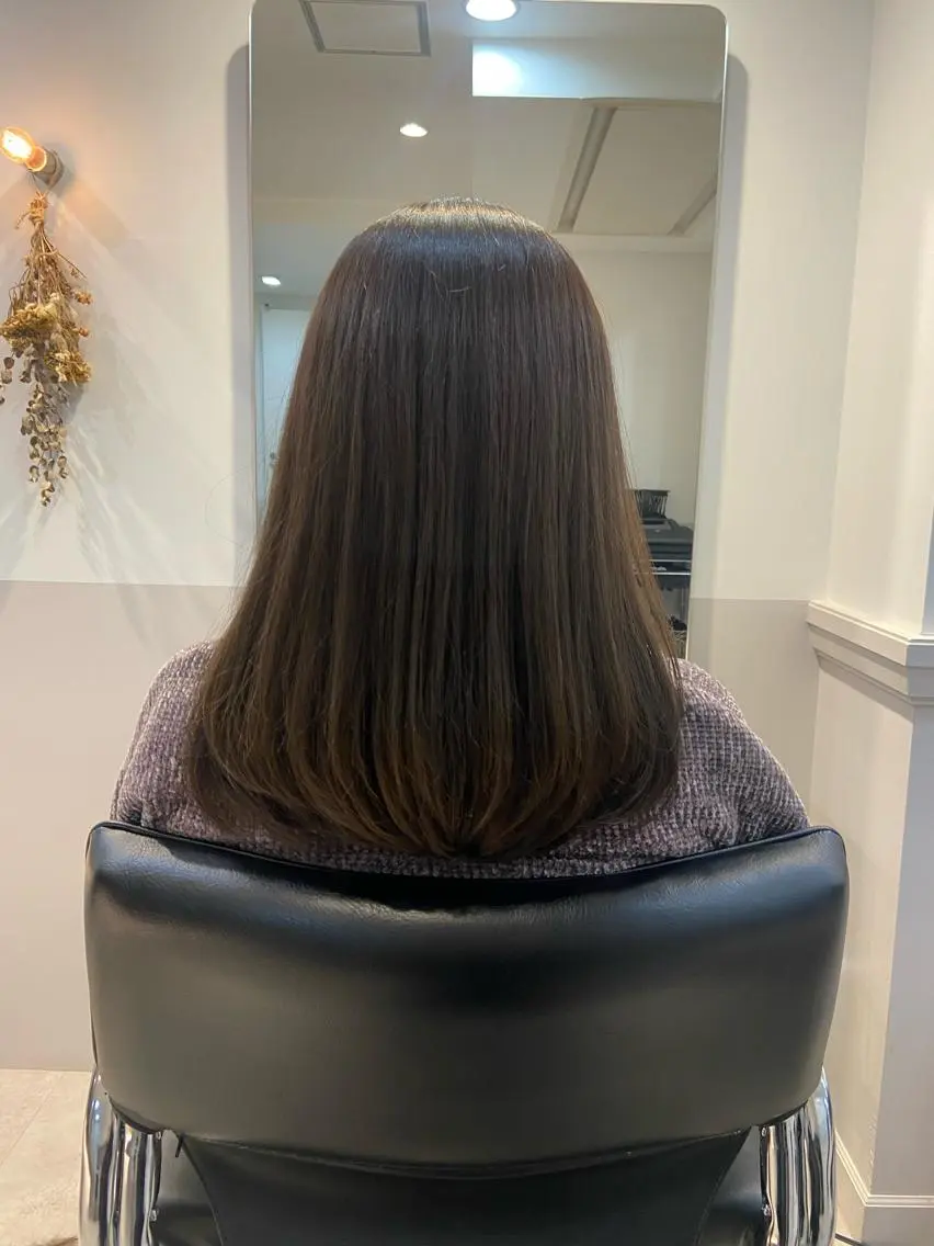 セミロング カラー レイヤーカット 山下夕月 ショート🫧ボブのヘアスタイル