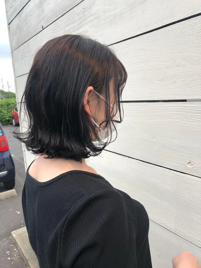 ショート カラー パープルカラー ボブ 外ハネヘア カット ヘアカラー トリートメント NAKAGAWA YUICHIのヘアスタイル