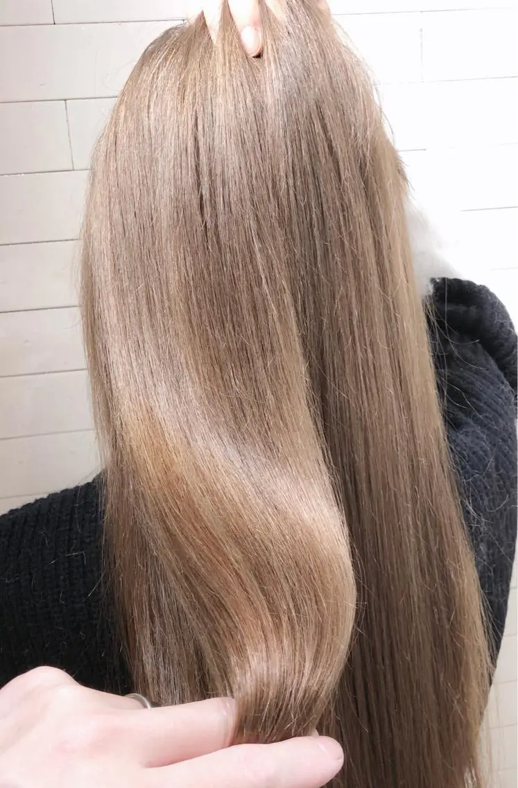 ロング カラー パーマ ヘアアレンジ バレイヤージュ ベージュカラー ブリーチ ブラウンカラー ブラウンベージュ カット 縮毛矯正 トリートメント バレイヤージュ 藤沢 髪質改善 竹内ケンゴのヘアスタイル
