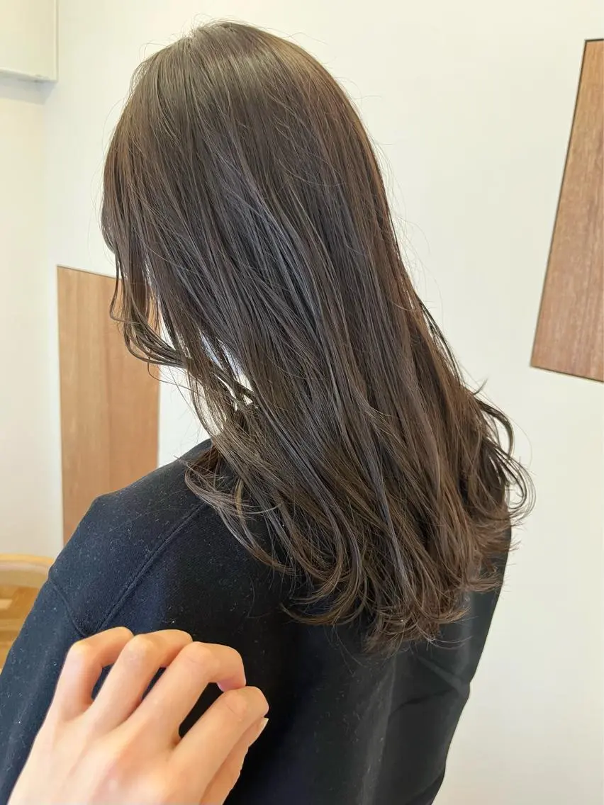 セミロング カラー グレージュ ヘアカラー トリートメント 西山 紗耶香🪽 透明感カラー/ボブのヘアスタイル