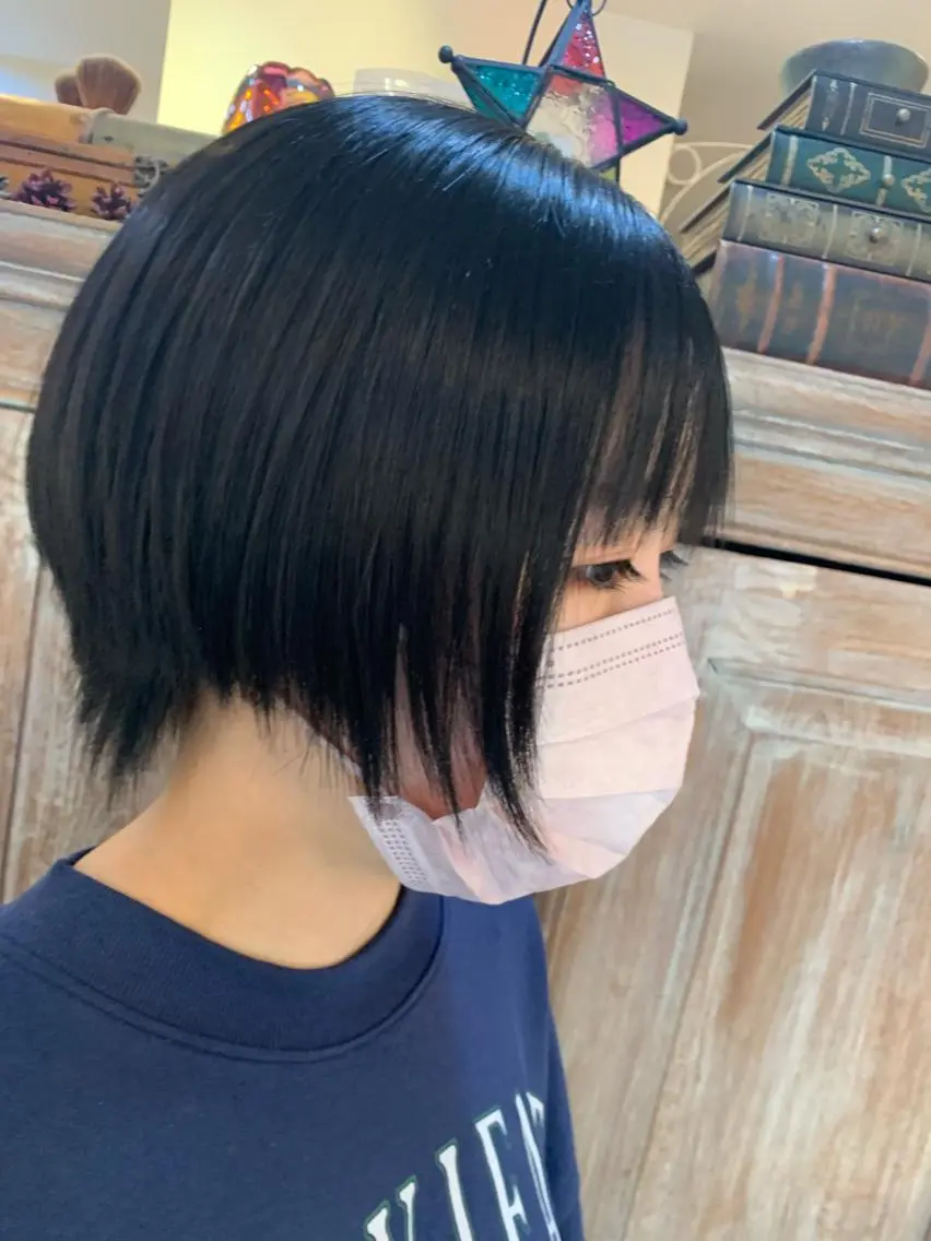 ショート パーマ 縮毛矯正 カット 縮毛矯正 トリートメント nishimura makotoのヘアスタイル