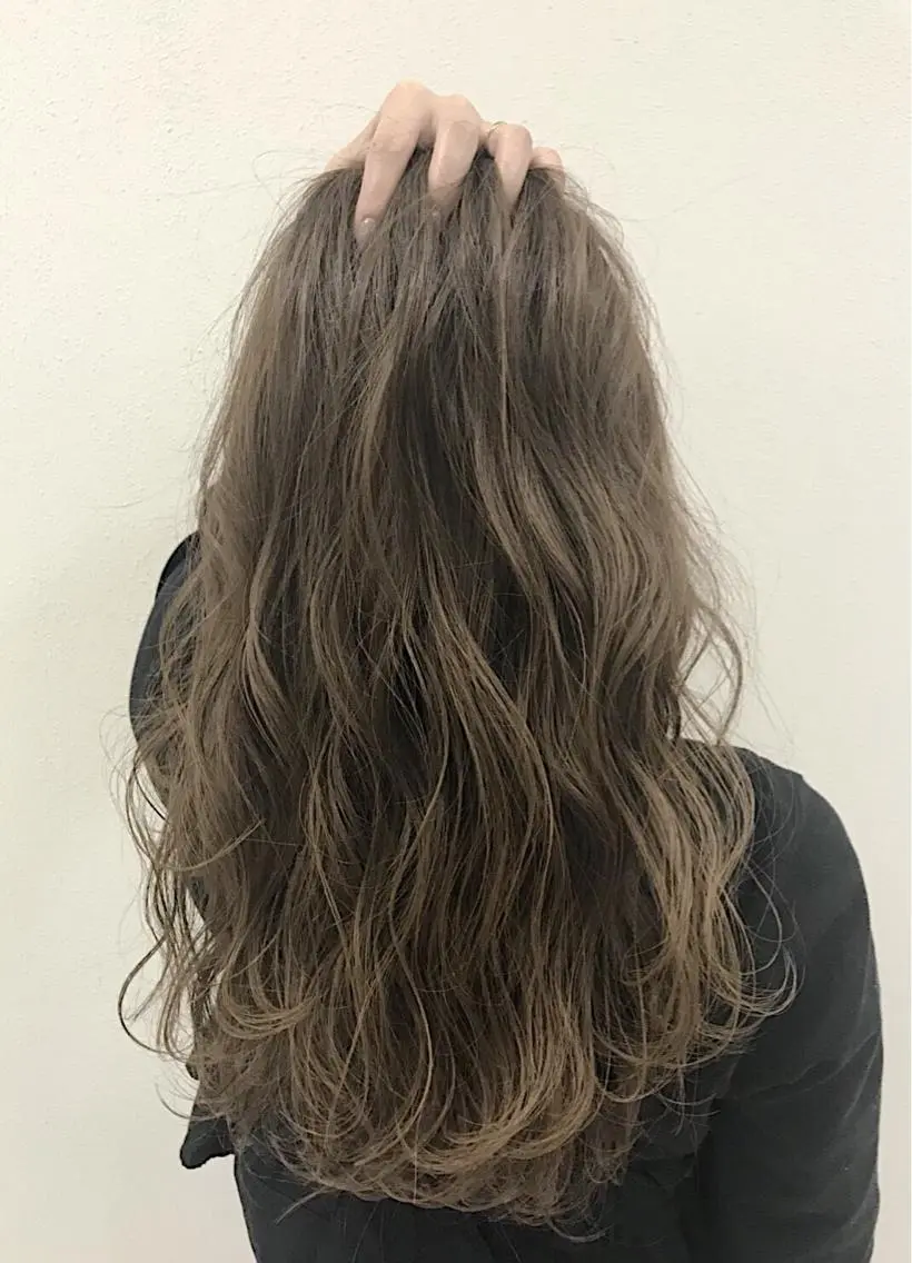 セミロング カラー グレージュ ノンダメージ髪質改善 カラー💎/KURAのヘアスタイル