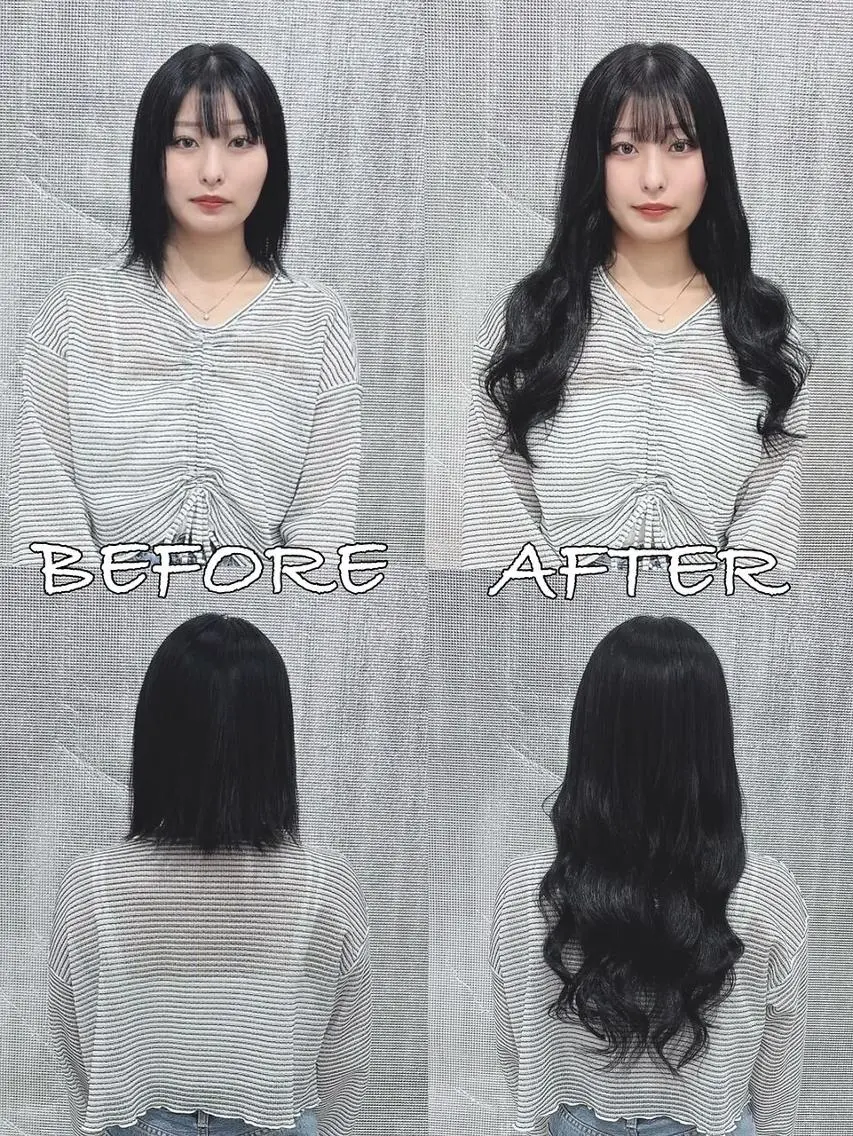 ロング カラー ヘアアレンジ シールエクステ バレイヤージュ ブリーチ ケアブリーチ ダブルカラー LIP 大阪本店 エクステ MISAのヘアスタイル