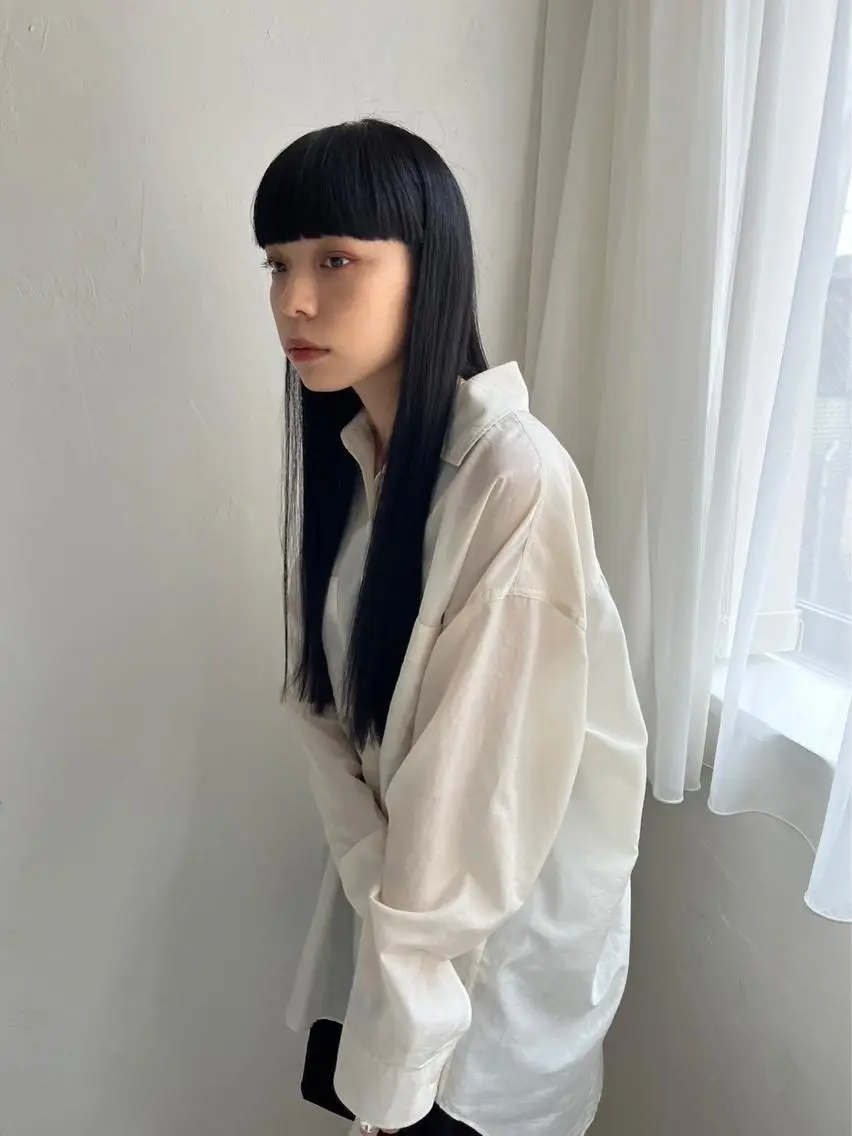 ロング パーマ 縮毛矯正 小顔カット 🌿リョウカのヘアスタイル