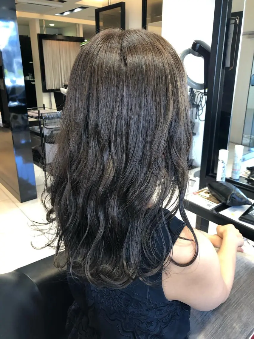 ロング カラー グレージュ ヘアカラー トリートメント ✨髪質改善＆ボブ✨ 近藤 凌のヘアスタイル