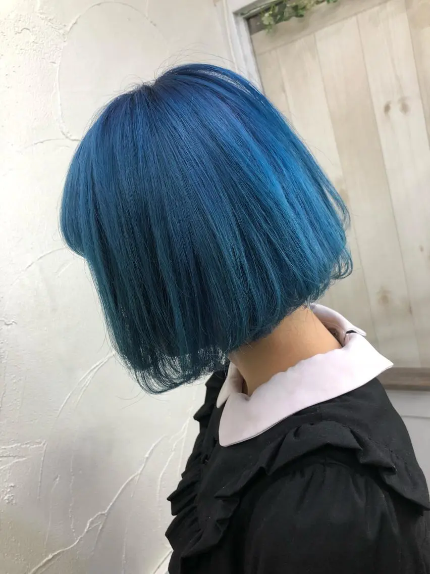 ショート カラー ブルーカラー ヘアカラー トリートメント PSY(サイ)池袋 金田尚久🎨のヘアスタイル