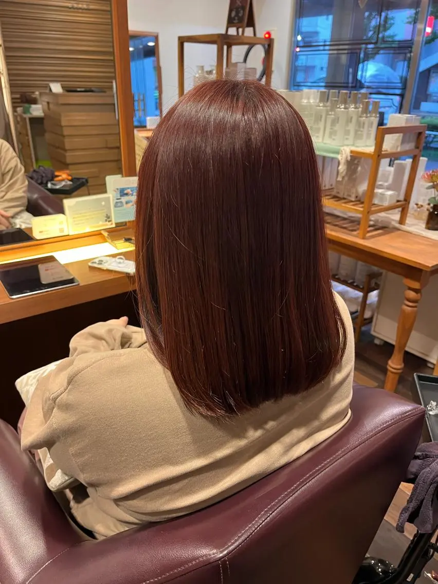 セミロング カラー トリートメント トリートメント よしだ しおりのヘアスタイル