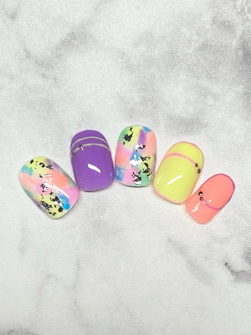 ネイル ジェルネイル 韓国ネイル パラジェル 夏ネイル Nail&eye Belire 新宿のネイルデザイン