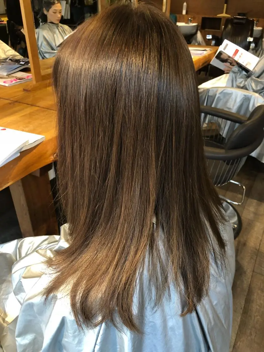 カラー アッシュ オレンジ バイオレットカラー ISHIMORI  のヘアスタイル