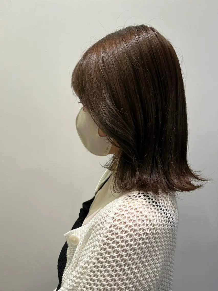 ミディアム カラー グレージュ オリーブグレージュ オリーブグレー くびれヘア カット ヘアカラー トリートメント ✨透明感カラー✨ 🦖佐々木未来🦕のヘアスタイル