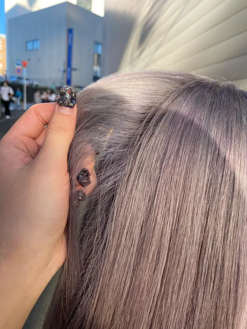 ロング カラー ラベンダーカラー 遠藤沙也加 /レイヤーカットのヘアスタイル