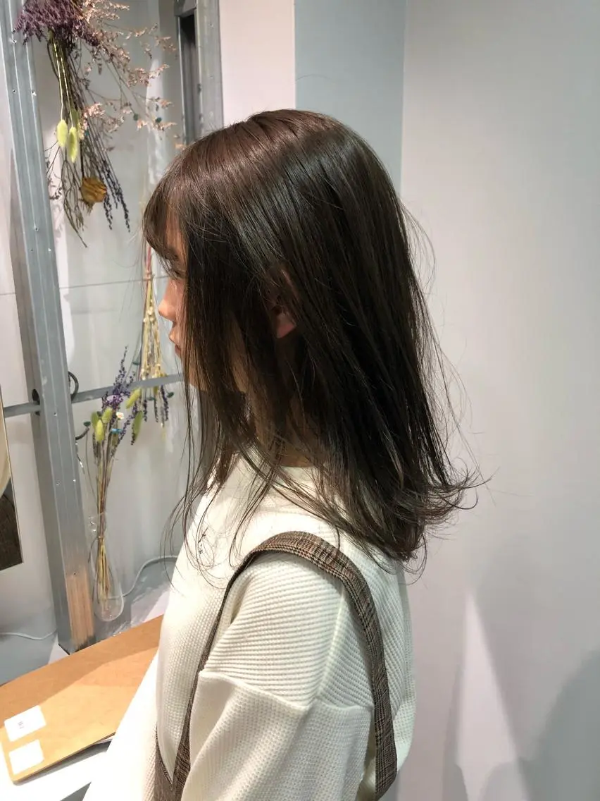 ミディアム カラー ヘアカラー トリートメント ヘアセット 怪我のため6月末 復帰予定田中瑞希🍃のヘアスタイル