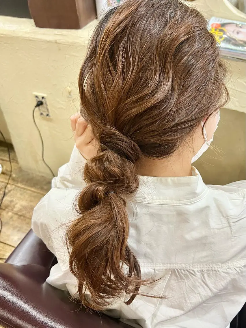 セミロング カラー ヘアアレンジ 「sumi」 AMIのヘアスタイル