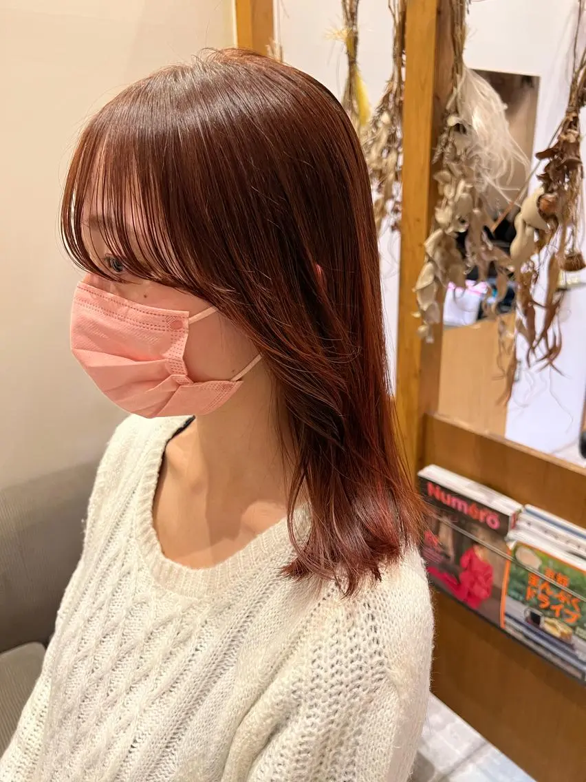 ミディアム カラー カット ヘアカラー トリートメント ENIF 大島 芽生のヘアスタイル