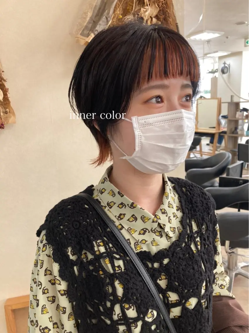 ショート カラー 切りっぱなしボブ ショートボブ ハンサムショート ブリーチ ボブ カット ヘアカラー トリートメント 初めてのショート お任せください✂️のヘアスタイル