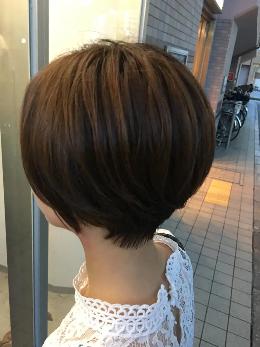 ショート カラー カット ヘアカラー トリートメント 金沢美容室/ 艶髪/夜営業/JINのヘアスタイル