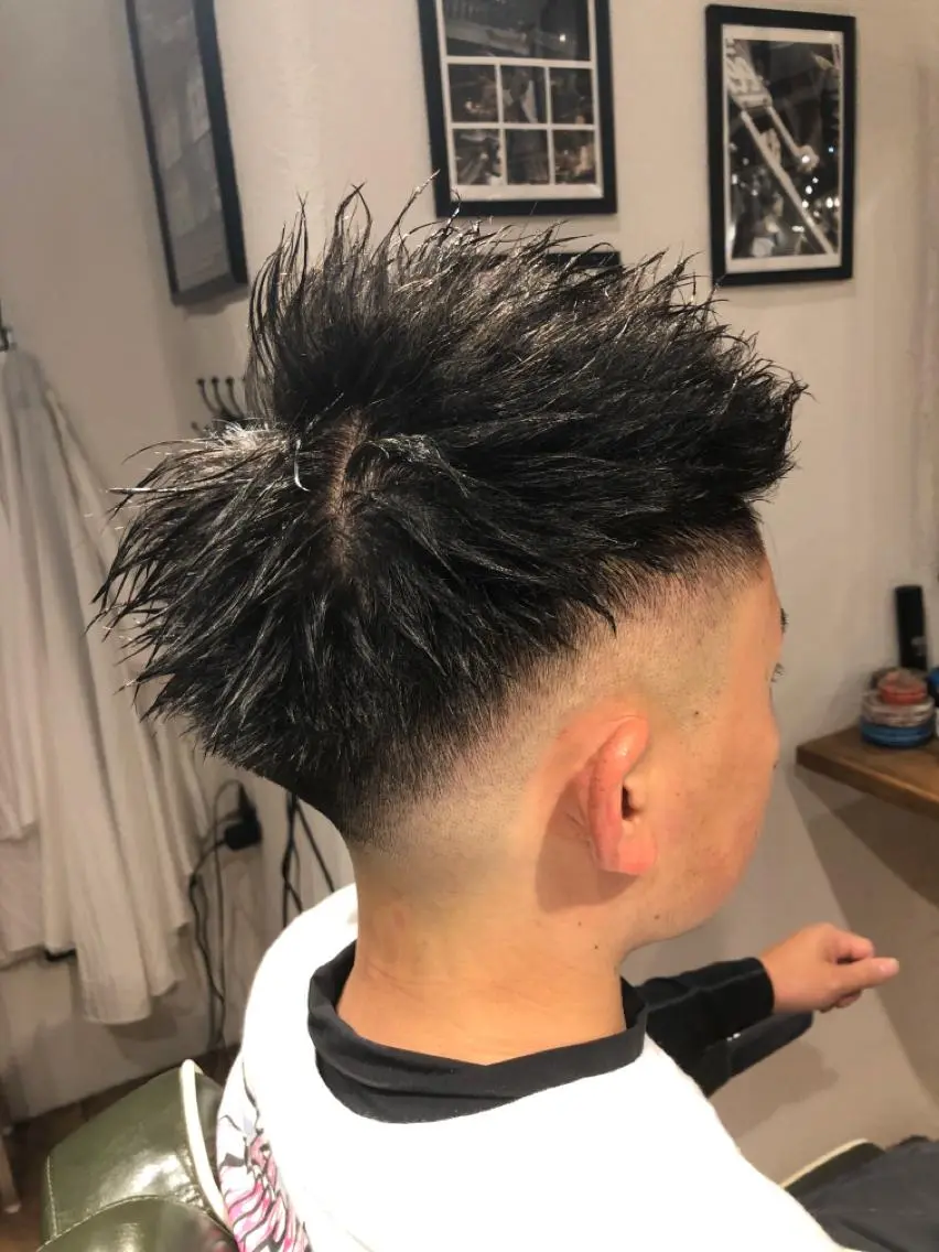 ショート パーマ メンズ カット パーマ 冨士川 英樹のヘアスタイル
