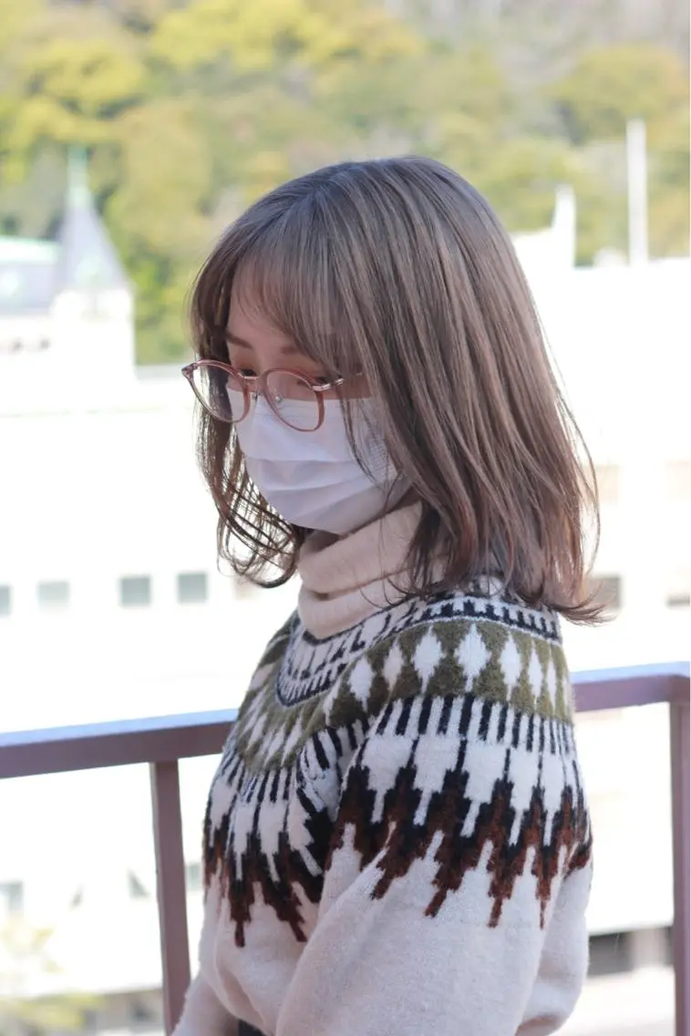 ミディアム カラー グレージュ ミルクティーグレージュ ヘアカラー Viage （ビアージュ）のヘアスタイル