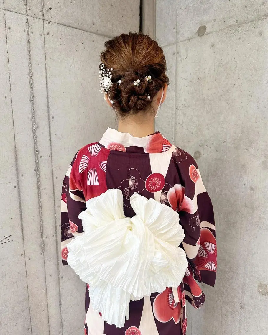 セミロング ヘアアレンジ 着付け 🎀ヘアセット/艶髪 /はやしほのか🎀のヘアスタイル