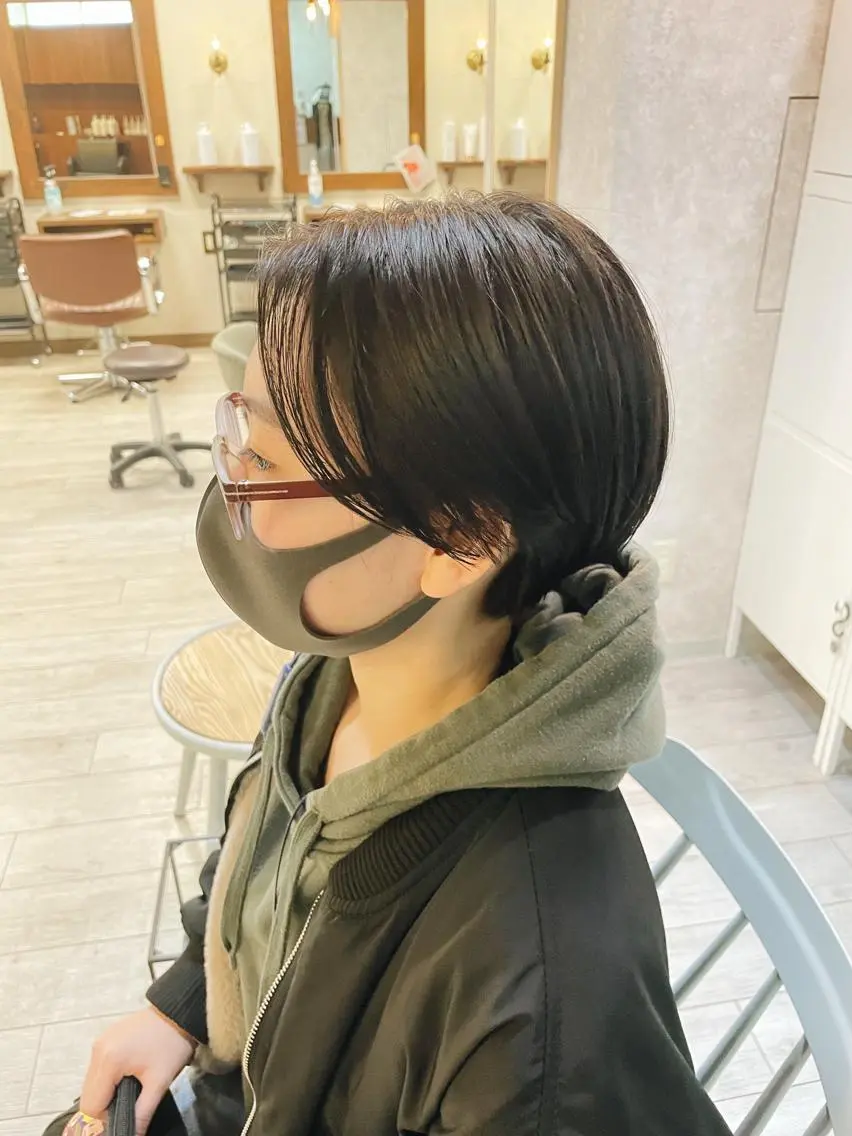 ショート カラー くびれヘア ショートヘア レイヤー/高橋 みく /池下/千種のヘアスタイル