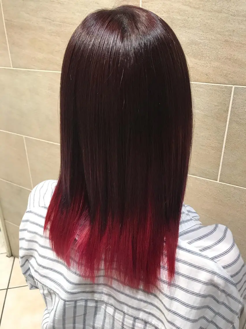 ミディアム カラー ヘアカラー 宮原 佳苗のヘアスタイル