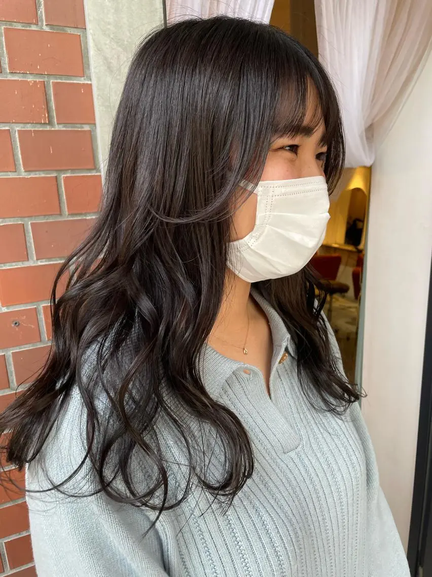 ロング カット 京都美容師 塩のヘアスタイル