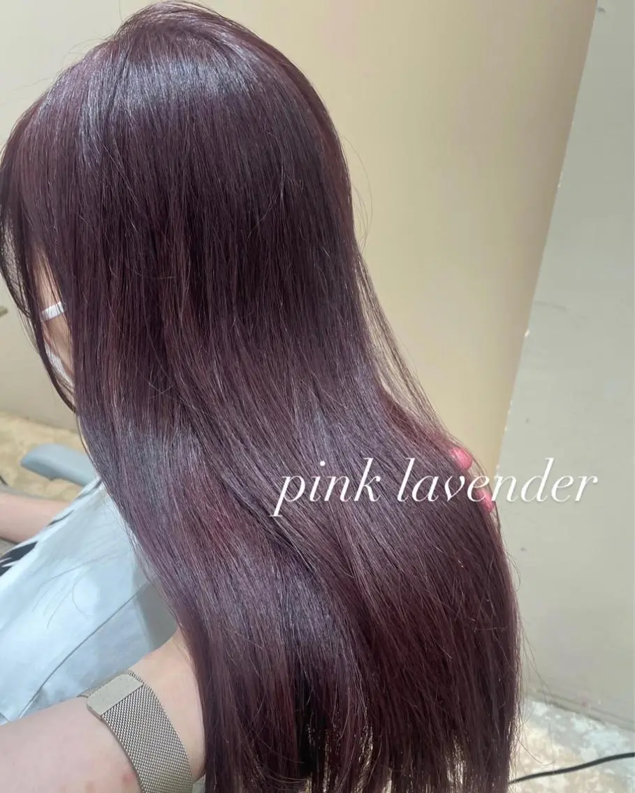 ミディアム ピンクラベンダー YUKI / レイヤーカット🤍のヘアスタイル