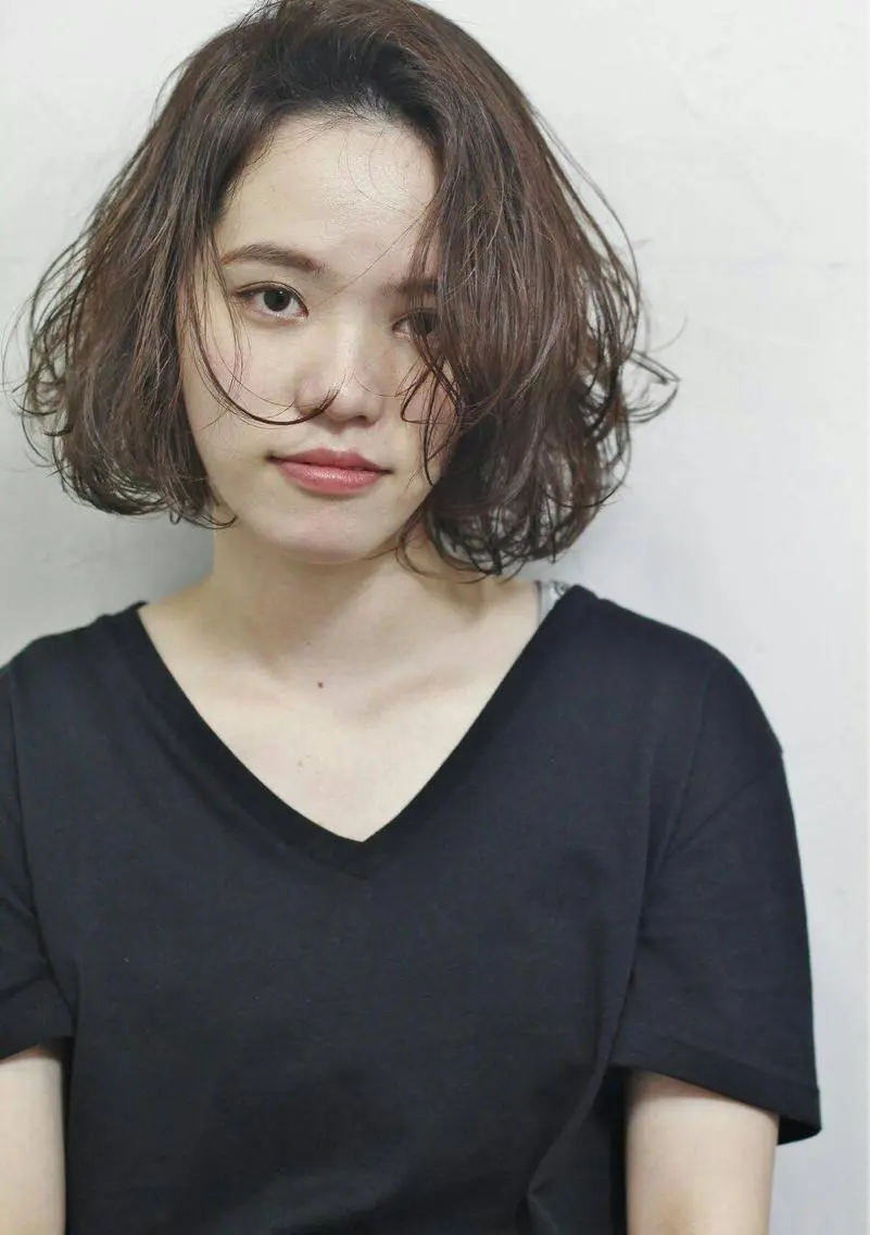 ショート パーマ ボブ 千葉 郁也のヘアスタイル