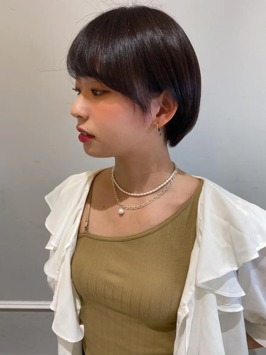 ショート 美髪矯正透明感カラー 江川　和輝のヘアスタイル