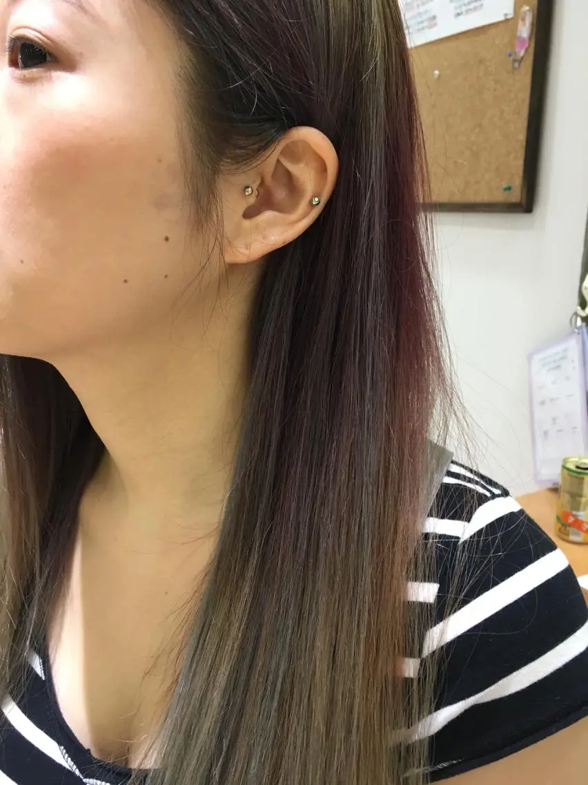 ロング カラー パーマ きむえり/髪質改善 /うねり広がり改善のヘアスタイル