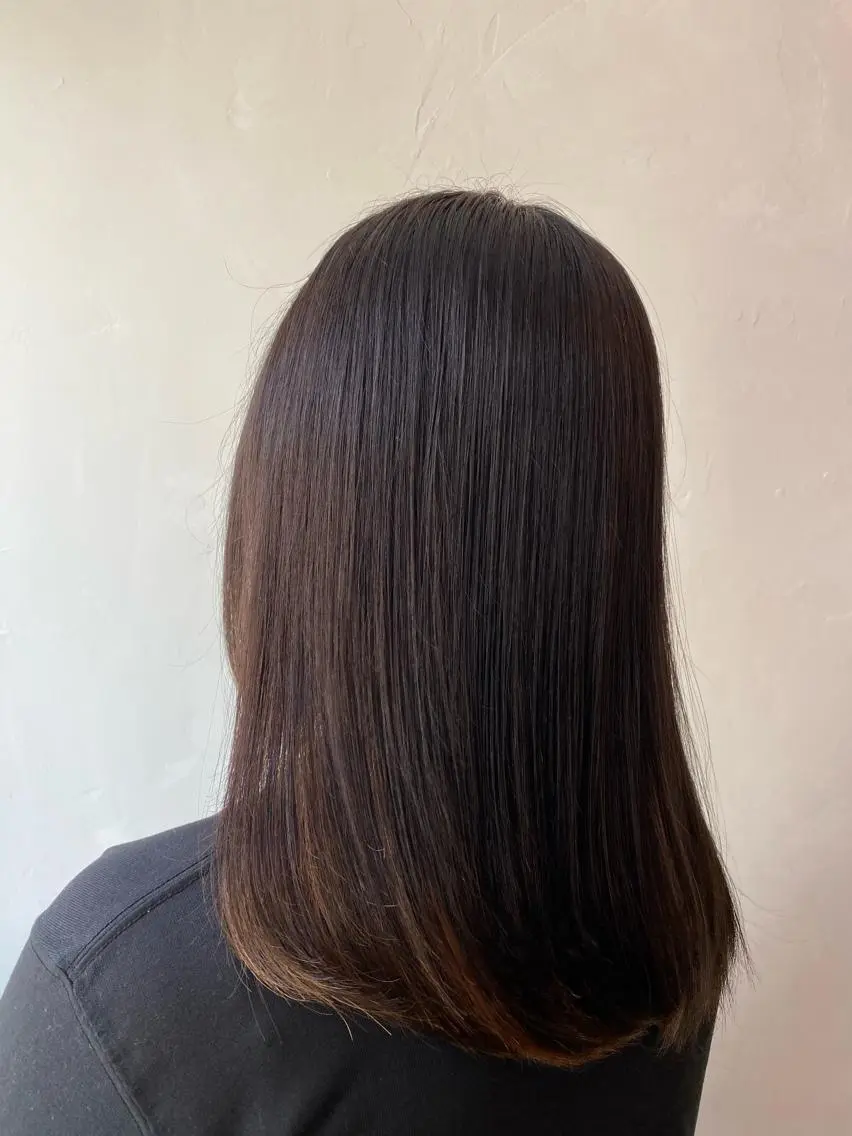 ミディアム カット 縮毛矯正 トリートメント ヘアーサロン アルカンシエルのヘアスタイル