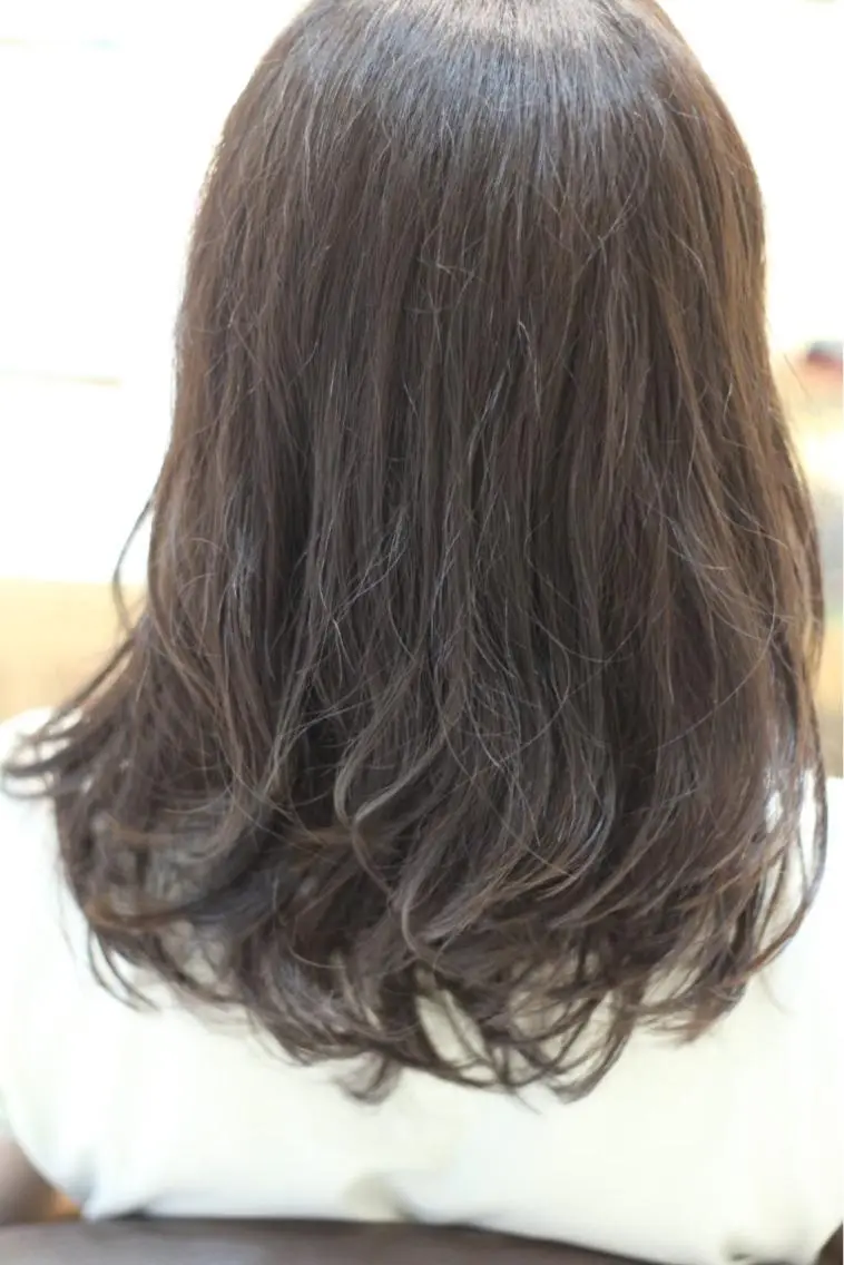セミロング パーマ セミロングパーマ 石川 雅貴のヘアスタイル
