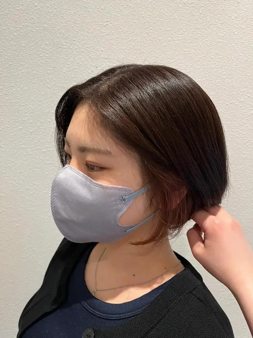 ショート カラー インナーカラー ボブ ♡ナナコ♡ レイヤー /ブリーチ/艶髪のヘアスタイル