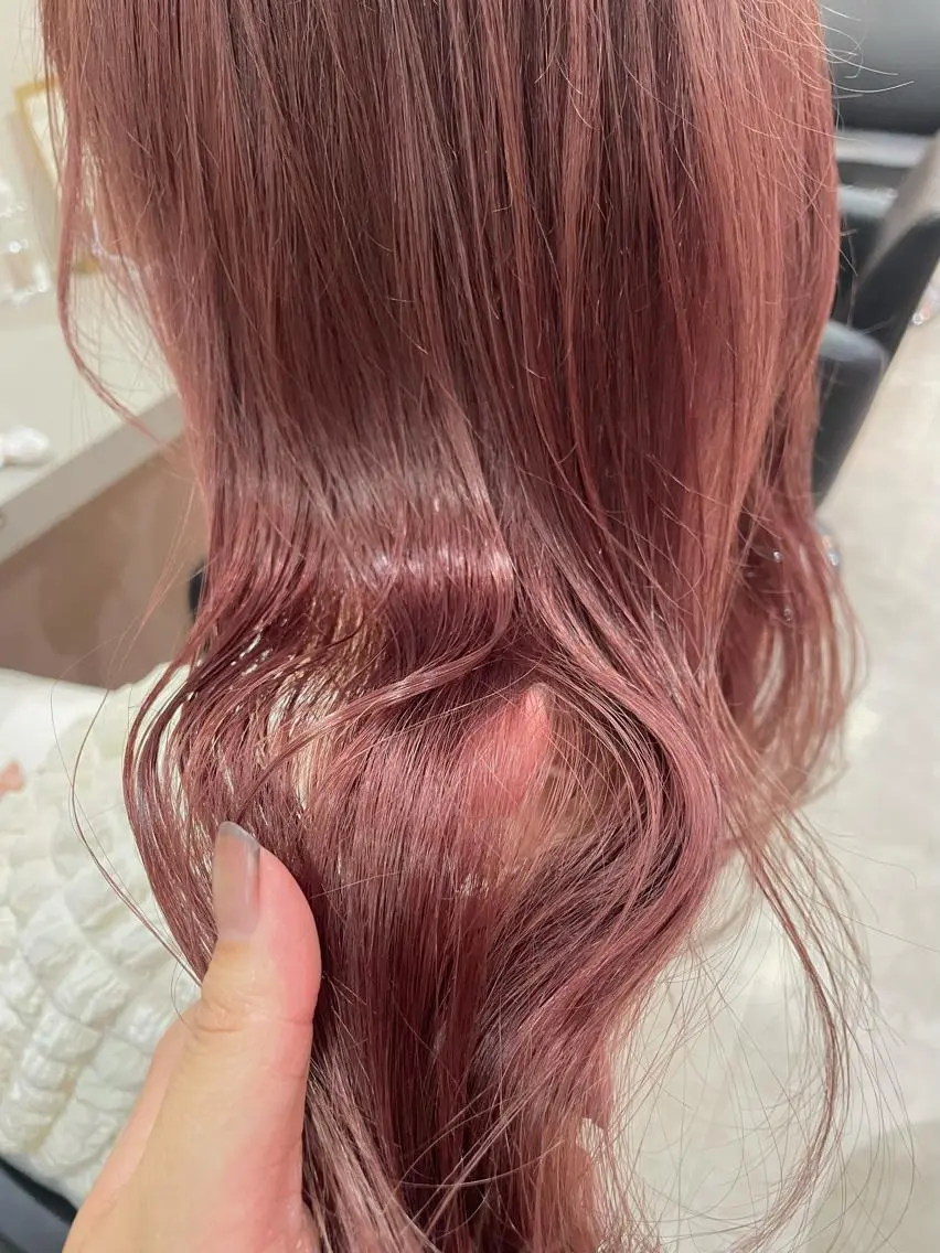 ミディアム カラー ブリーチ ピンクカラー 沖縄/ヘアアレンジ /ナカノのヘアスタイル