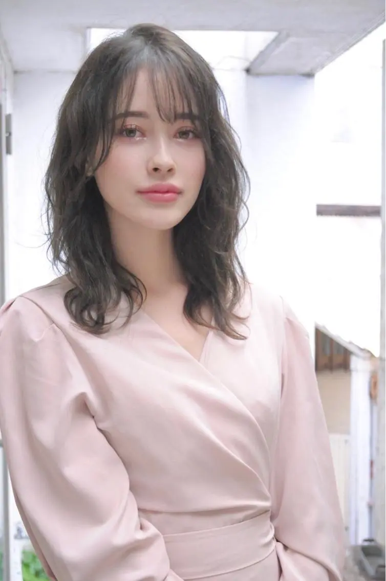 ミディアム パーマ ミディアムパーマ カット パーマ 【🉐学割】応援📣 ミニモ限定🤩千 田のヘアスタイル