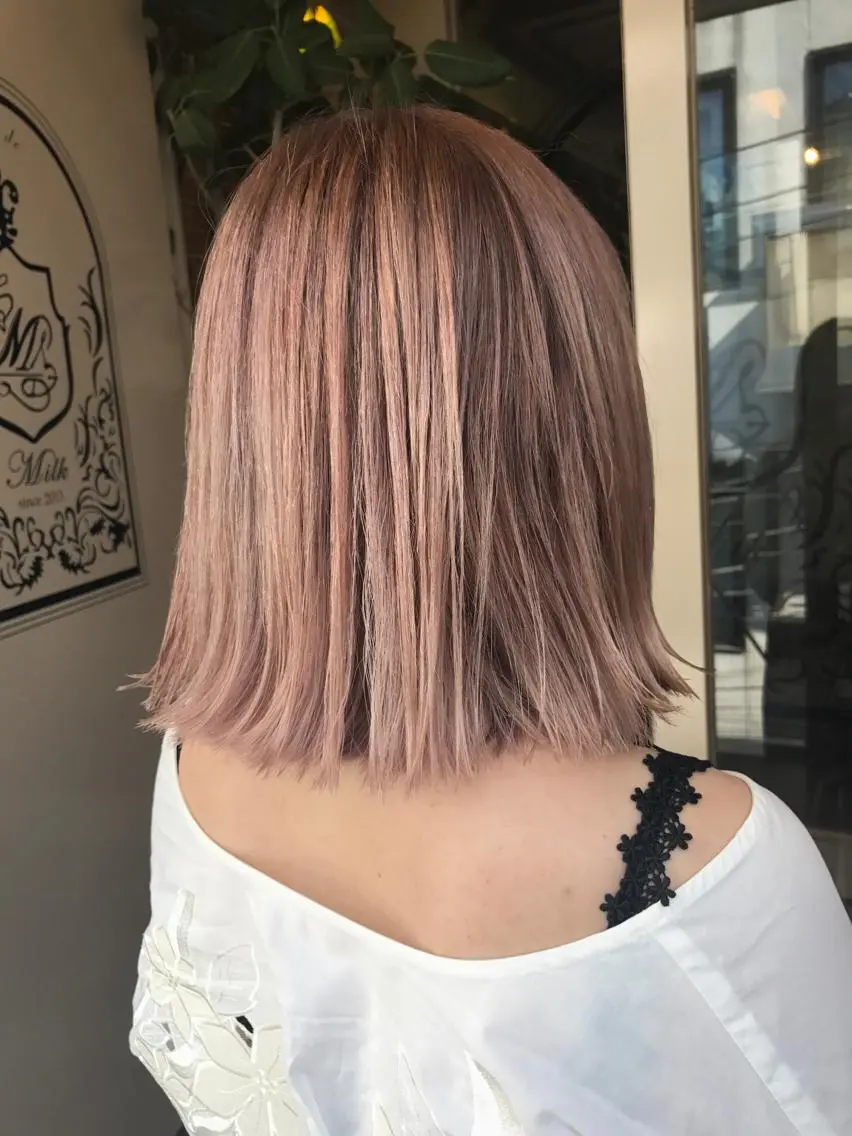 ミディアム カラー パーマ ヘアアレンジ メンズ キッズ ネイル マツエク・マツパ ピンクカラー ホワイトピンク カラーマツエク ピンク ホワイト サロンドミルク 原宿のヘアスタイル