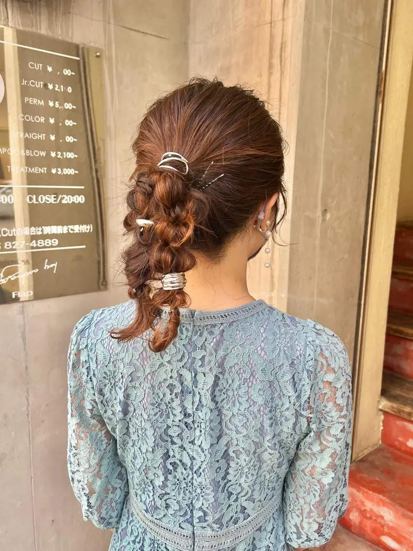ミディアム カラー ヘアアレンジ ポニーテール 「sumi」 AMIのヘアスタイル