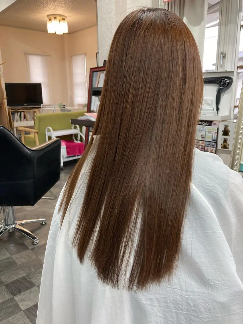 ロング 縮毛矯正 エンゼルス美容室斉間 圭司のヘアスタイル