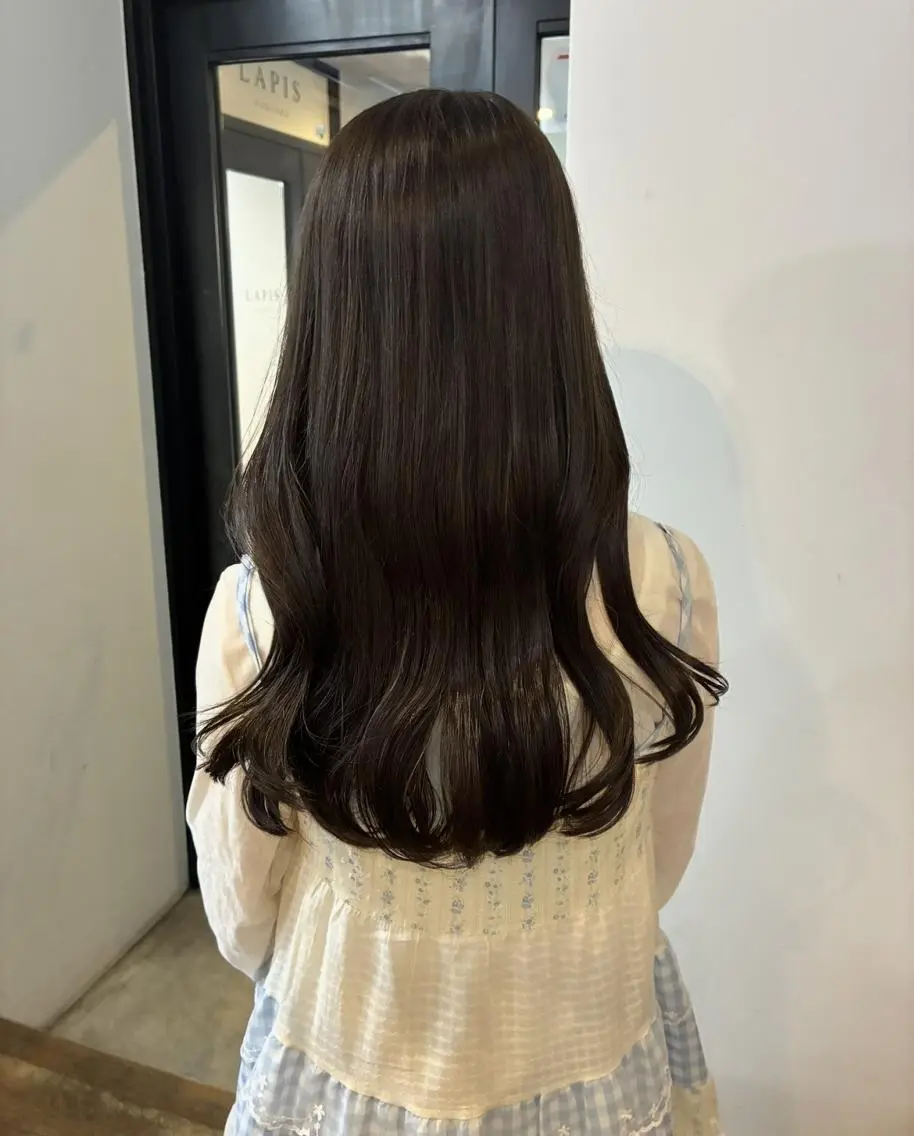 ロング カラー 透明感カラー 髪質改善 似合わせカット ヘアカラー loty すずなのヘアスタイル