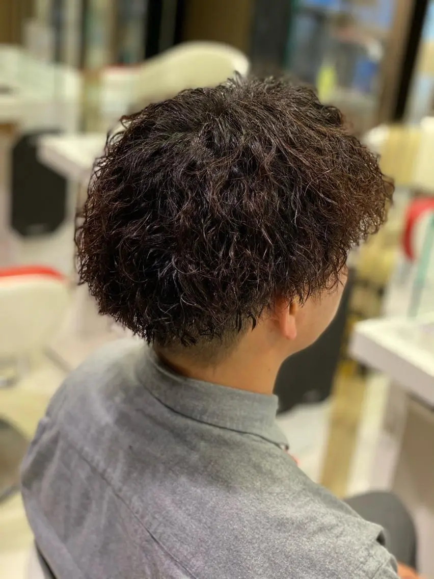 ミディアム パーマ メンズ 髪質改善・縮毛矯正 大石　郷のヘアスタイル