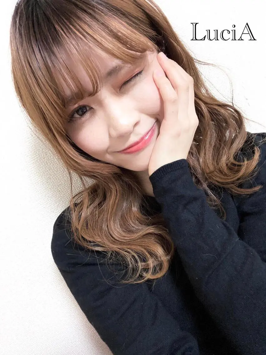 カラー ロング ヘアアレンジ エクステ7:30〜 LuciA\5900のヘアスタイル