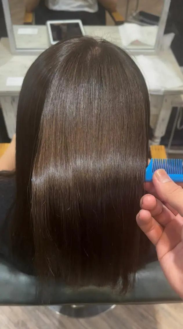 ロング カラー 植田 能生のヘアスタイル